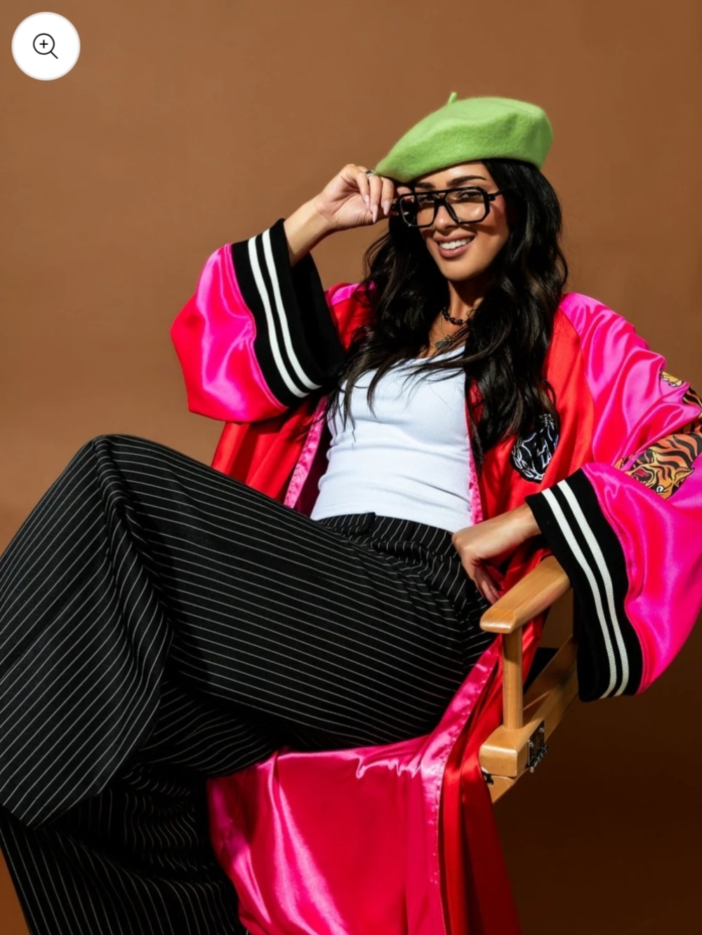 LaLa, Kimono Bold Bomber Coat - The World Is Yours - Picture 3 of 9